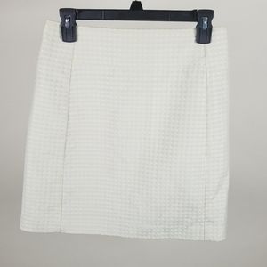 LOFT Polka Dot Yellow & Cream Skirt